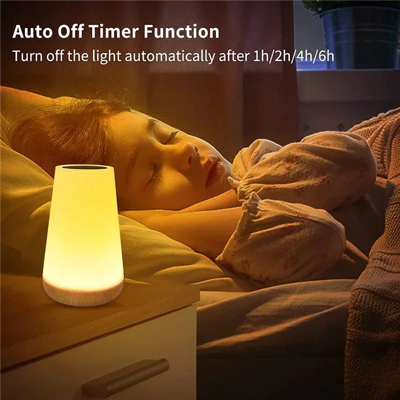 13 Color Changing Night Light RGB Remote Control Touch Dimmable Lamp Portable Table Bedside Lamps USB Rechargeable Night Lamp - Figgostyle