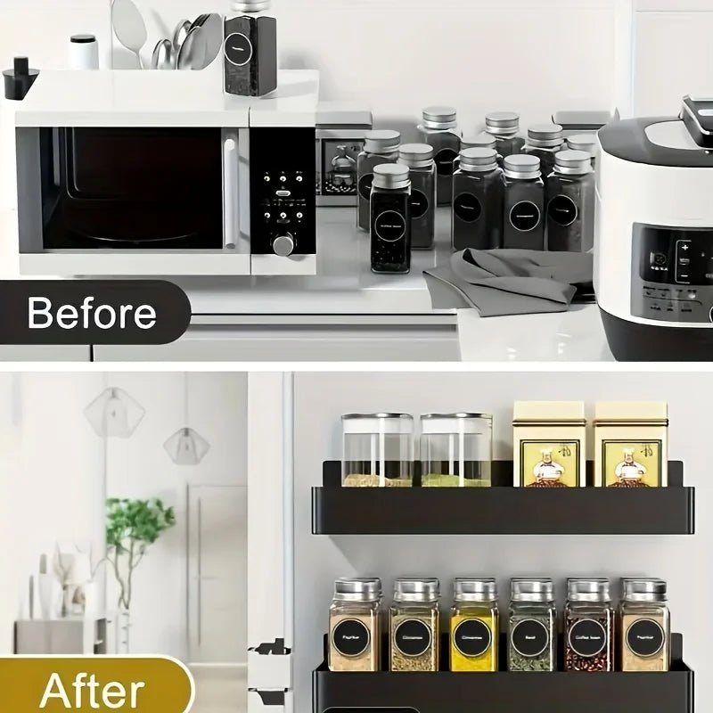 2pcs Storage Magnetic Basket For Fridge Multifunctional Kitchen Storage Rack Saving Space Storage Basket For Refrigerator Fridge - Figgostyle