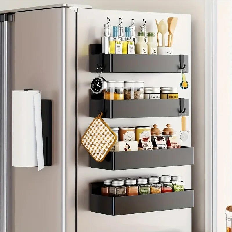 2pcs Storage Magnetic Basket For Fridge Multifunctional Kitchen Storage Rack Saving Space Storage Basket For Refrigerator Fridge - Figgostyle