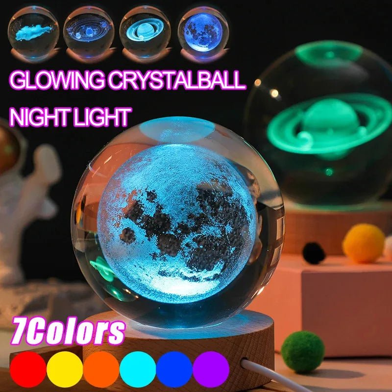 3D Crystal Galaxy Night Light 🌌✨ - Figgostyle