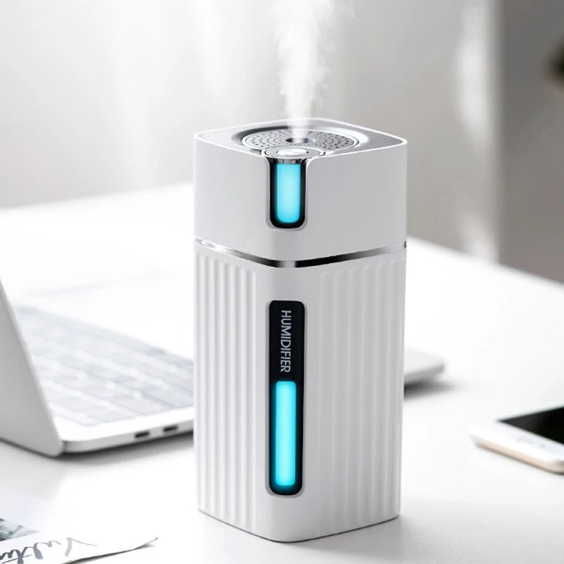 Air Humidifier Ultrasonic Smart Cool Mist Aroma Diffuser HumidifiersWith Color LED Light Mist Maker Fogger For Office Car Home - Figgostyle