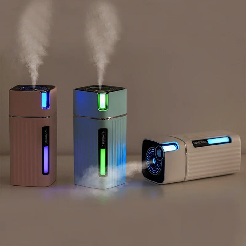 Air Humidifier Ultrasonic Smart Cool Mist Aroma Diffuser HumidifiersWith Color LED Light Mist Maker Fogger For Office Car Home - Figgostyle