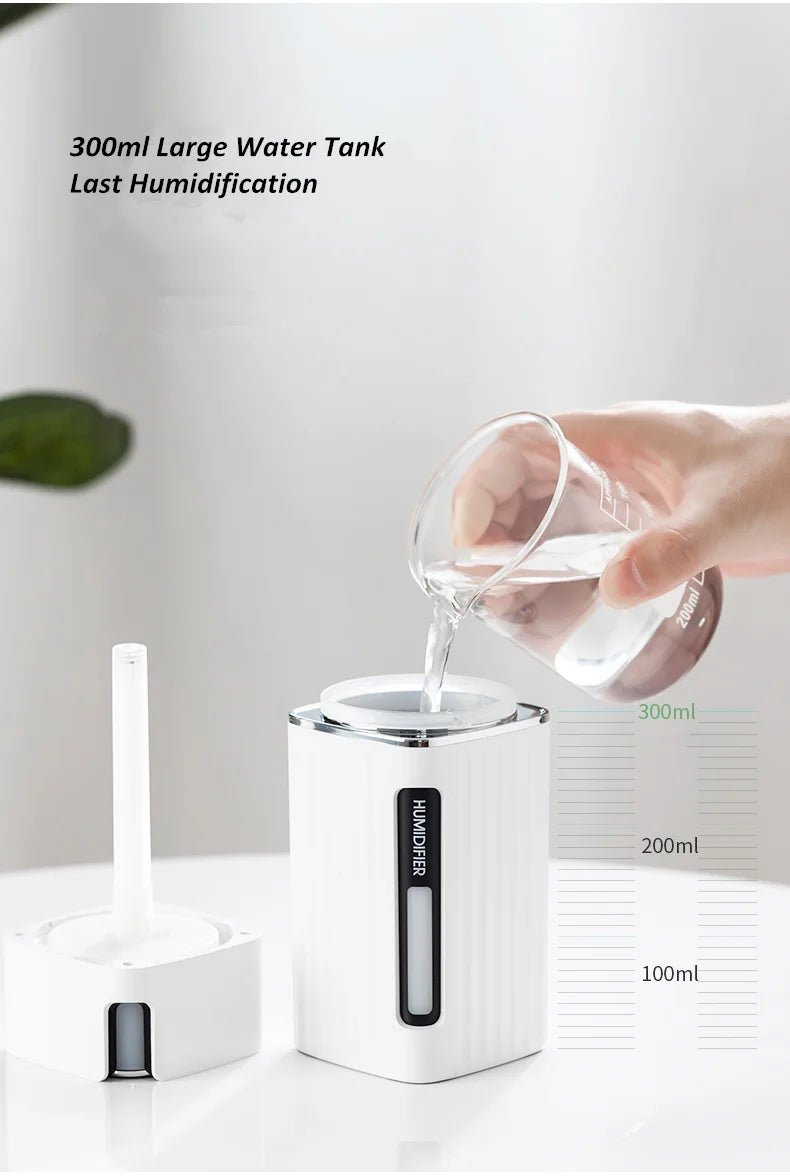 Air Humidifier Ultrasonic Smart Cool Mist Aroma Diffuser HumidifiersWith Color LED Light Mist Maker Fogger For Office Car Home - Figgostyle