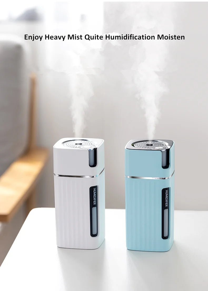 Air Humidifier Ultrasonic Smart Cool Mist Aroma Diffuser HumidifiersWith Color LED Light Mist Maker Fogger For Office Car Home - Figgostyle