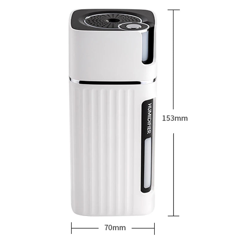Air Humidifier Ultrasonic Smart Cool Mist Aroma Diffuser HumidifiersWith Color LED Light Mist Maker Fogger For Office Car Home - Figgostyle