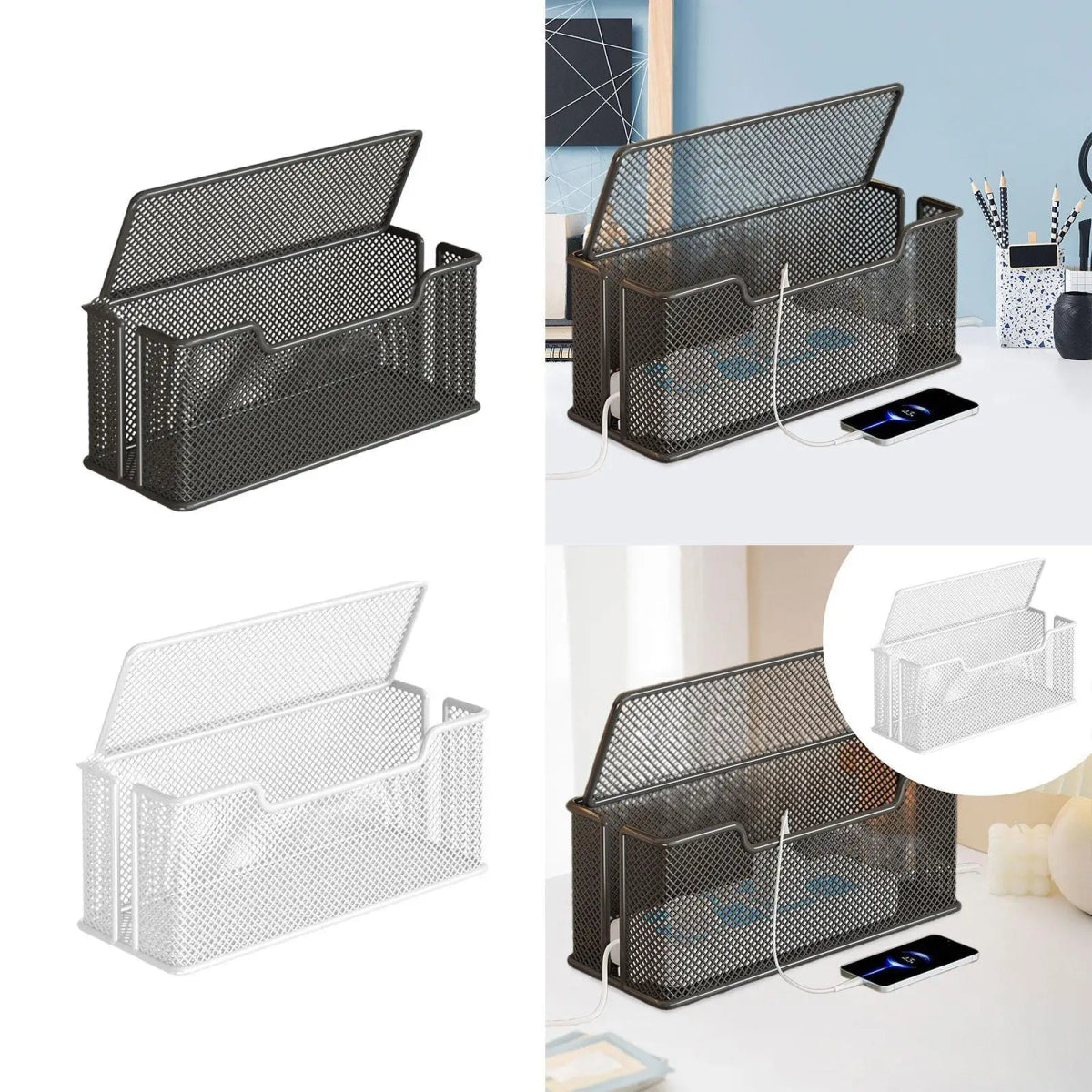 Cable Management Box Cable Organizer Reusable Decor Accessories Protective - Figgostyle