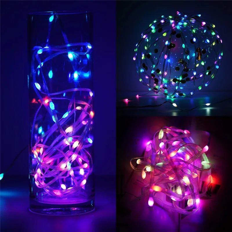 Christmas Tree RGB String Lights 🎄✨ 100LED 10M Bluetooth Fairy Lights - Figgostyle