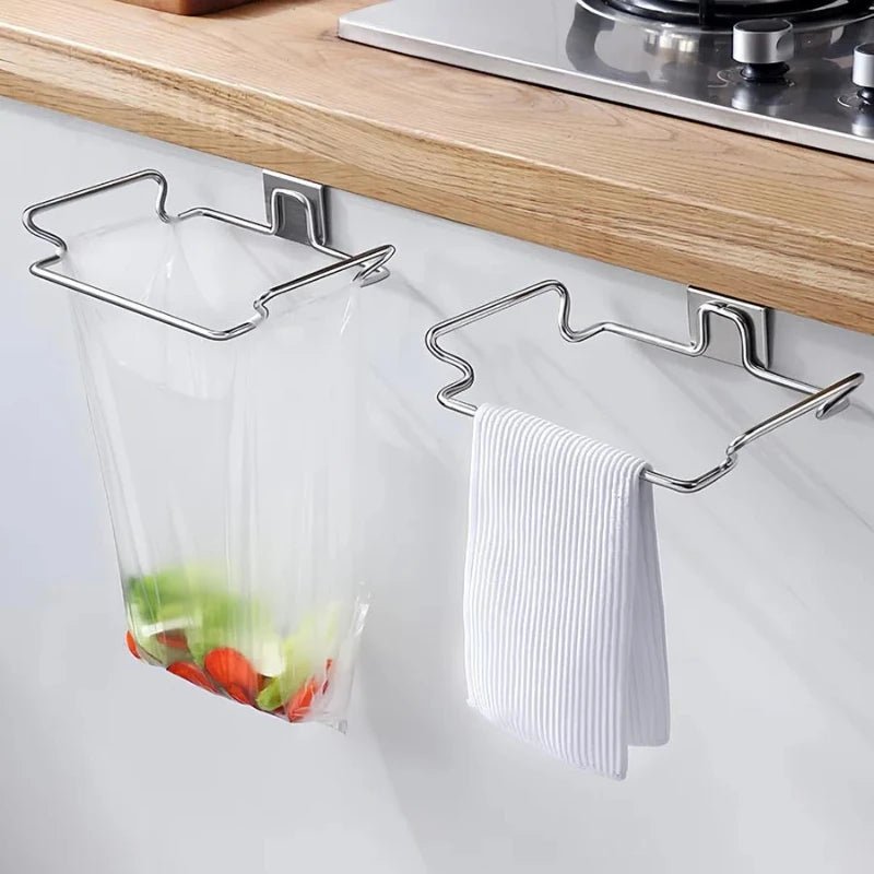 Creative Kitchen Trash Rack Cabinet Door Garbage Bags Holder - Figgostyle