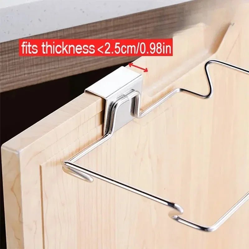 Creative Kitchen Trash Rack Cabinet Door Garbage Bags Holder - Figgostyle