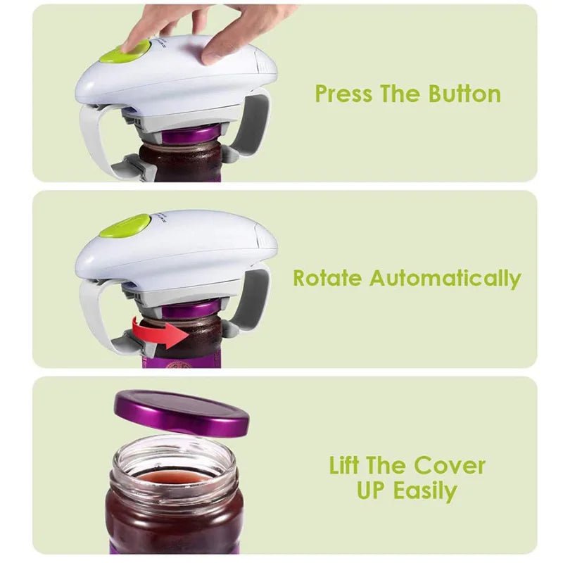Electric Can Opener Beer Bottle Opener Battery Operated Kitchen Tool - Figgostyle