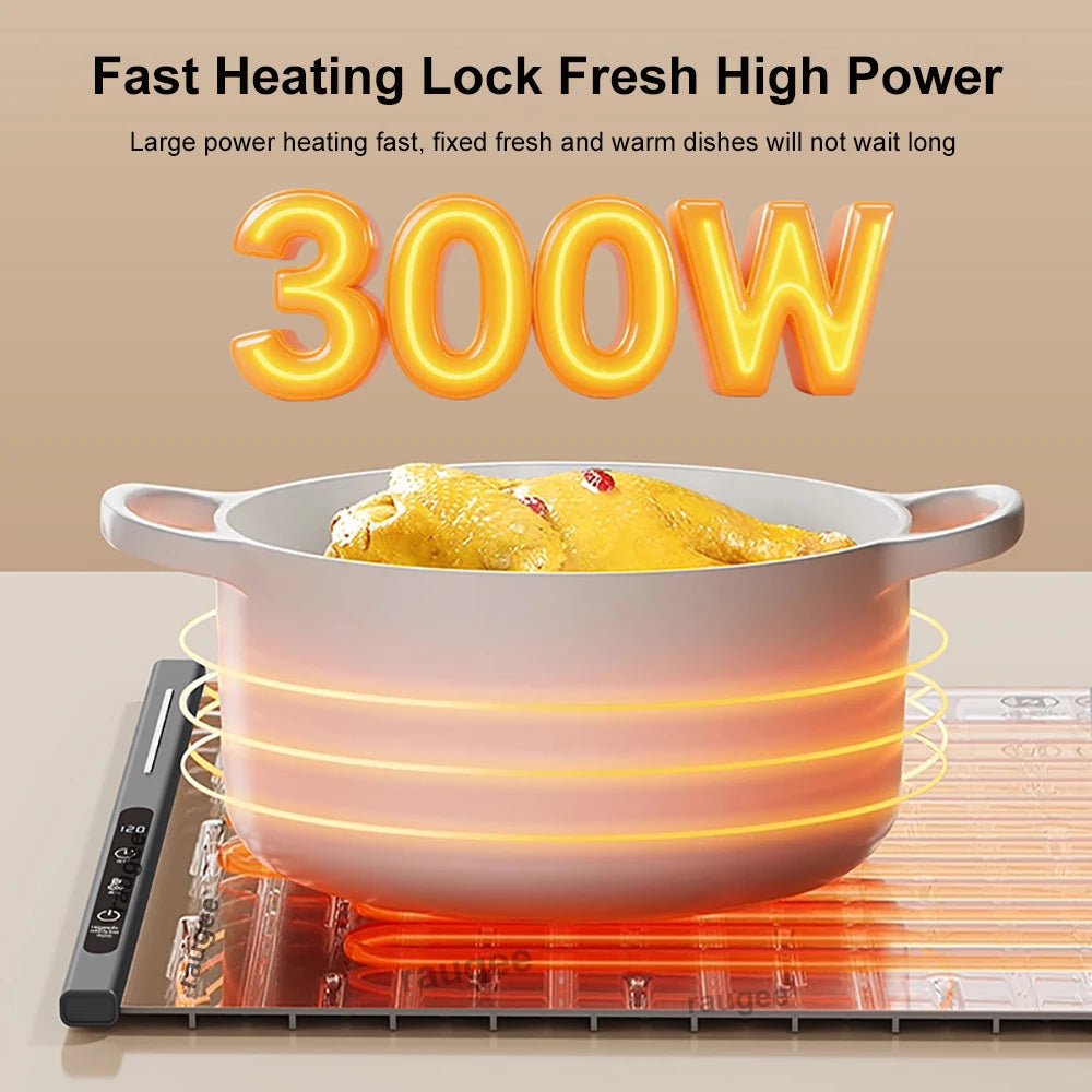 Electric Food Warmer Plate Foldable Warming Tray Plate Warmer - Figgostyle