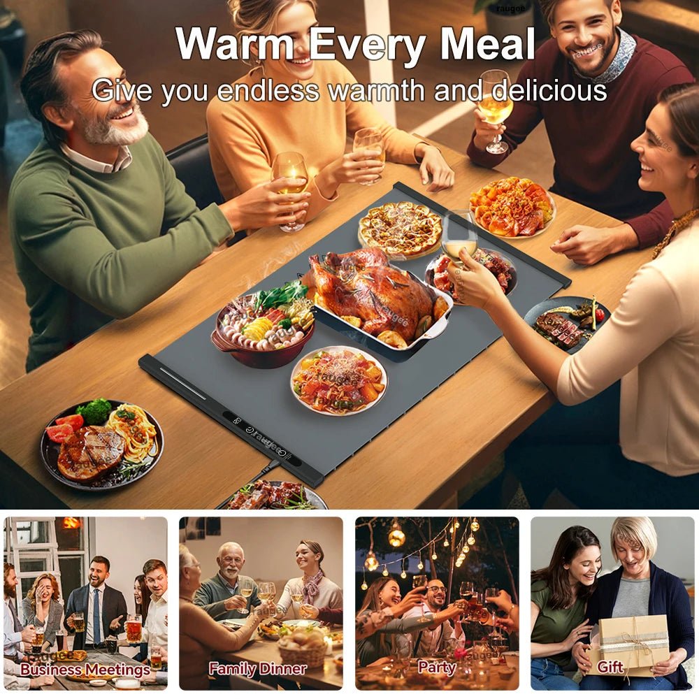 Electric Food Warmer Plate Foldable Warming Tray Plate Warmer - Figgostyle