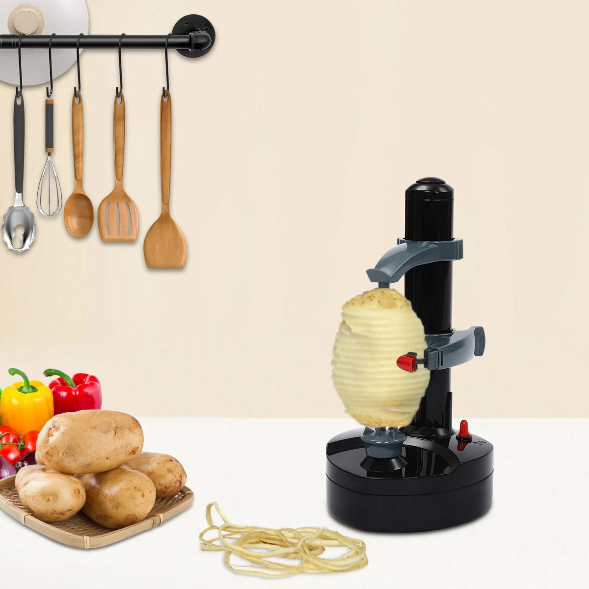 Electric Multi-function Veggie Peeler with Auto Rotating Tool - Figgostyle