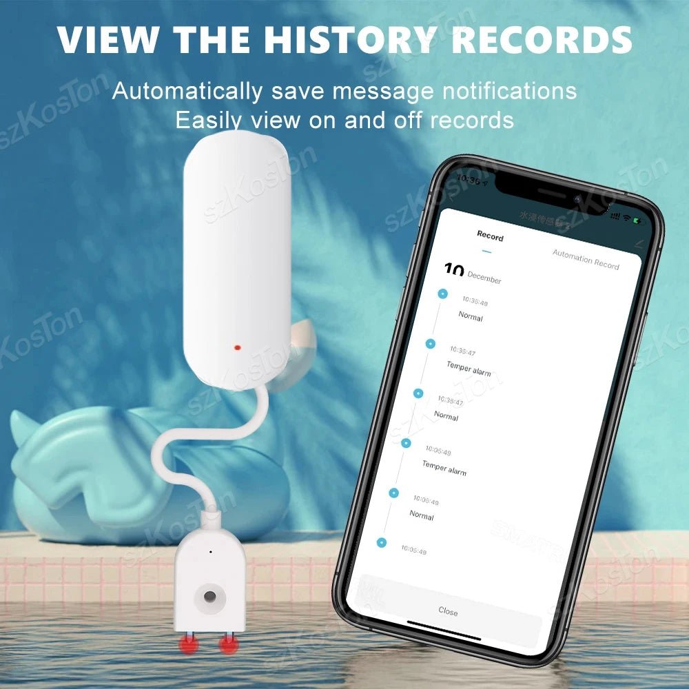 eWeLink APP Water Leak Detector Smart Home Zigbee Leakage Sensor Security Protection Works with Home Assistant Zigbee Gateway - Figgostyle