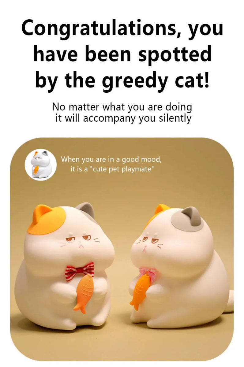 Gluttonous Cat Night Light - Figgostyle
