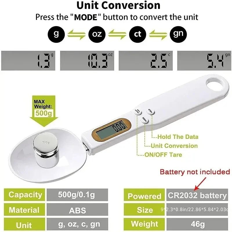 High-precision weighing electronic measuring spoon - Figgostyle
