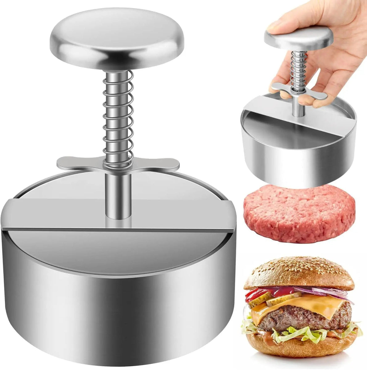 Household 304 stainless steel meat patty press - Figgostyle