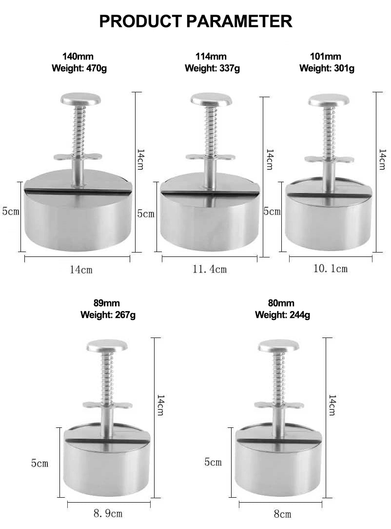 Household 304 stainless steel meat patty press - Figgostyle
