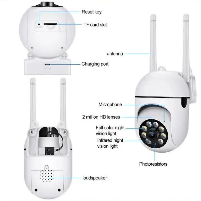 iCam365 APP IP Camera Smart Outdoor Home Security WIFI CCTV Surveillance with Color Night Vision Wireless HD 2 - Way Audio 1080P - Figgostyle