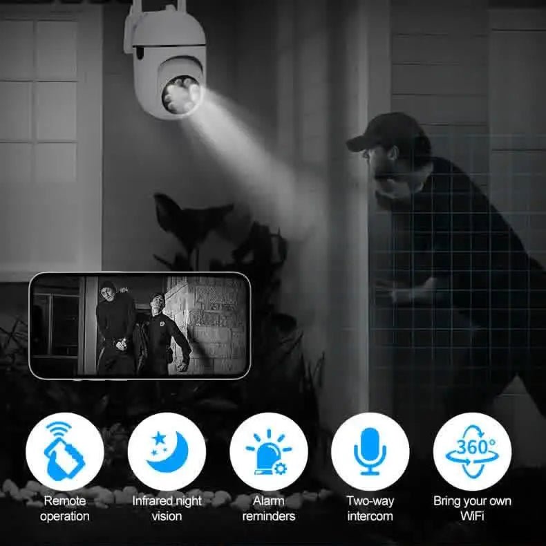 iCam365 APP IP Camera Smart Outdoor Home Security WIFI CCTV Surveillance with Color Night Vision Wireless HD 2 - Way Audio 1080P - Figgostyle