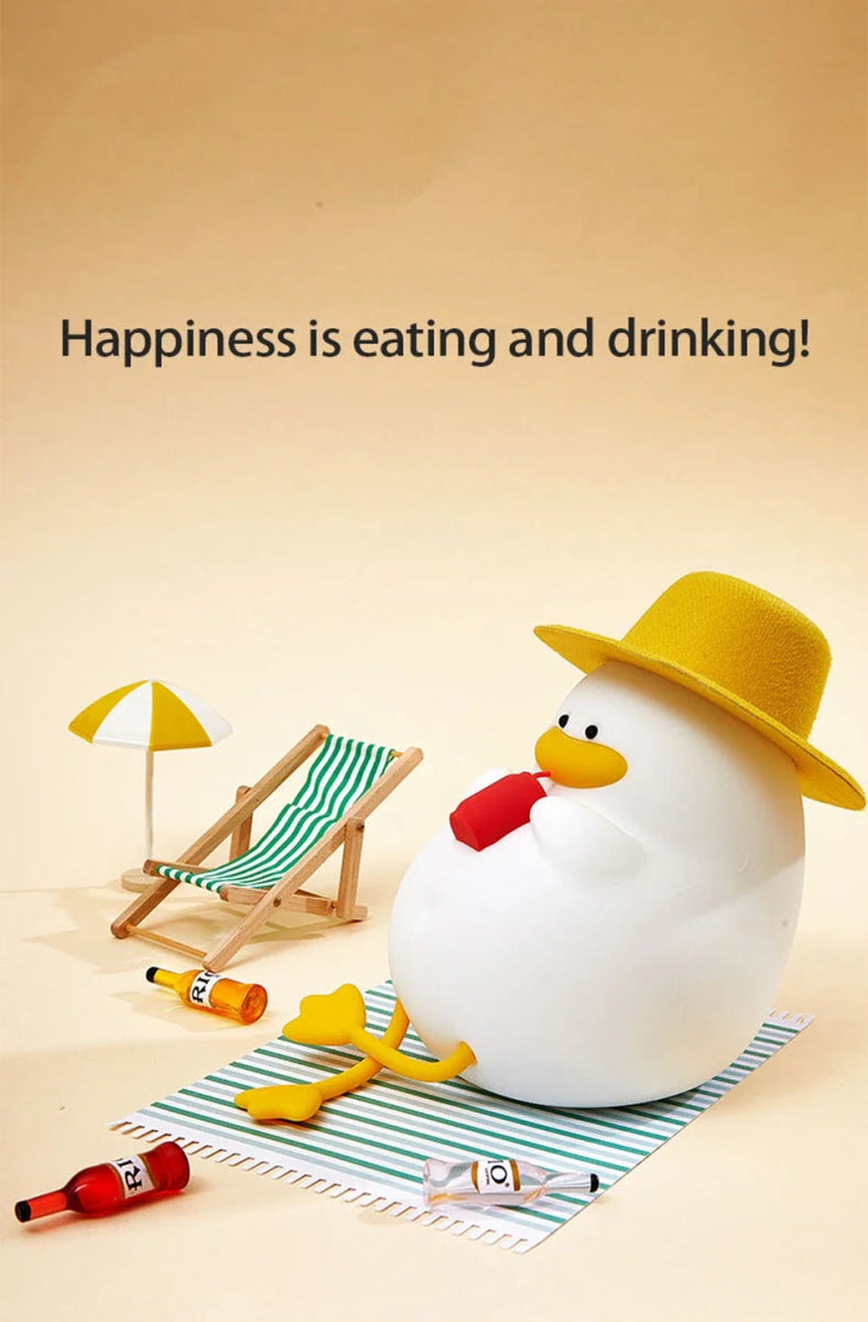 LED Night Light Cute Duck Silicone Patting Lamp - Figgostyle