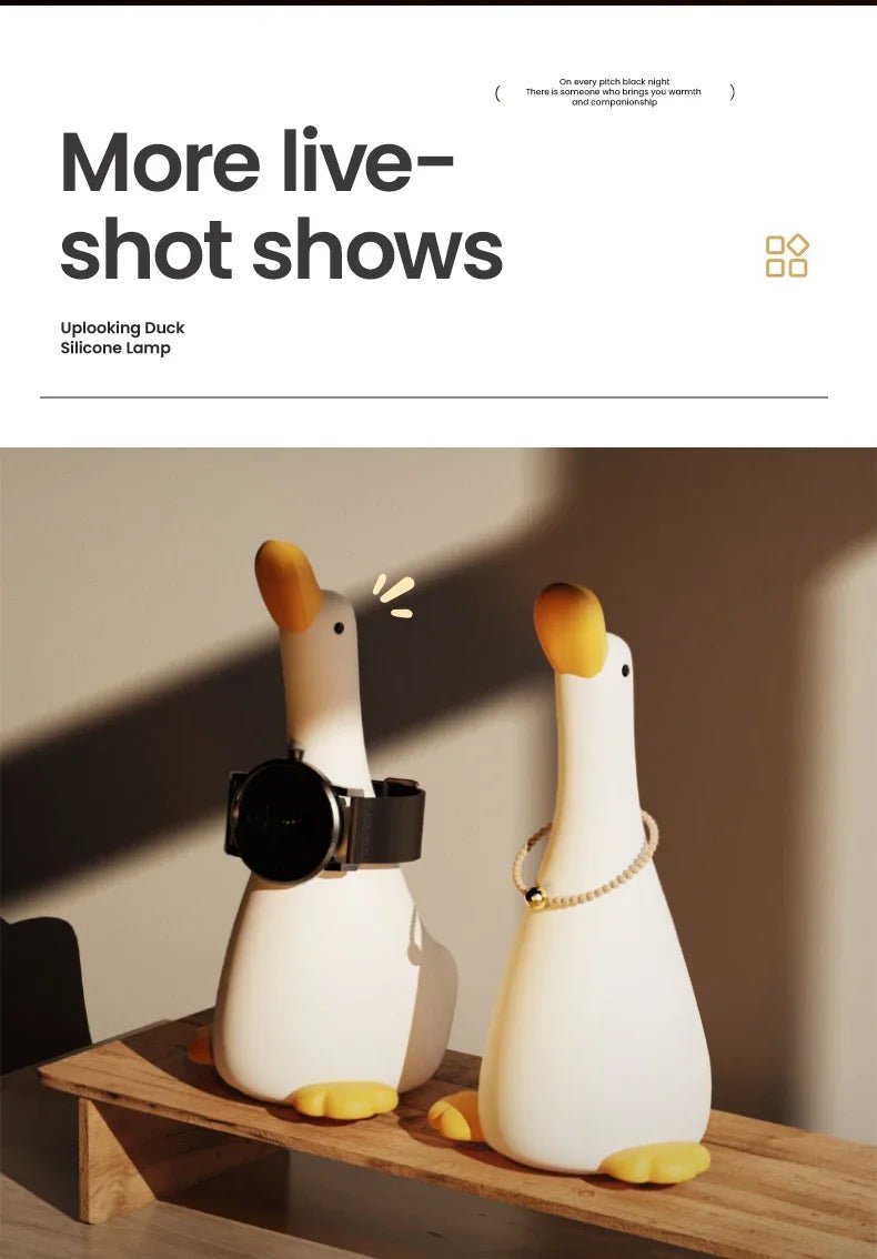 LED Night Light Cute Duck Silicone Patting Lamp - Figgostyle