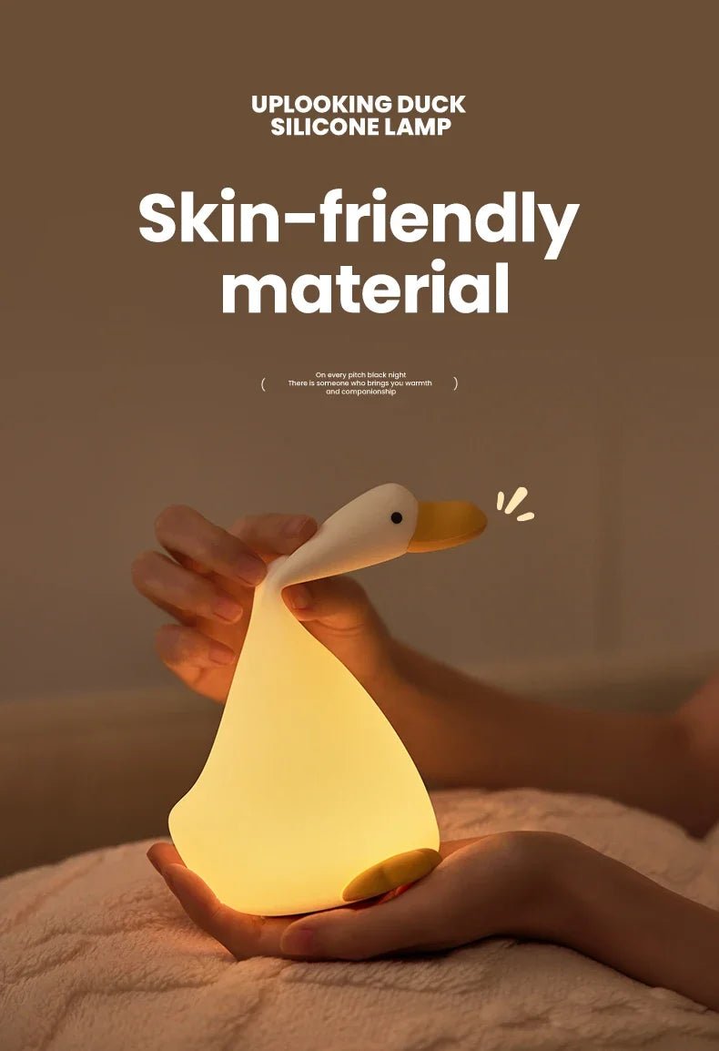 LED Night Light Cute Duck Silicone Patting Lamp - Figgostyle