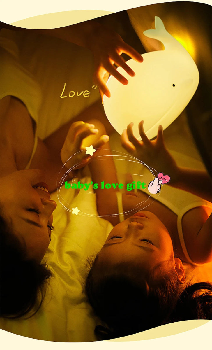 LED Night Light Cute Whale Cartoon animals - Figgostyle