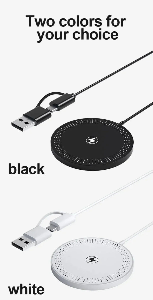 Magnetic Wireless Charger Pad Stand For iPhone 16 15 14 13 12 Pro Max AirPods Phone Chargers Type C Fast Charging Dock Station - Figgostyle