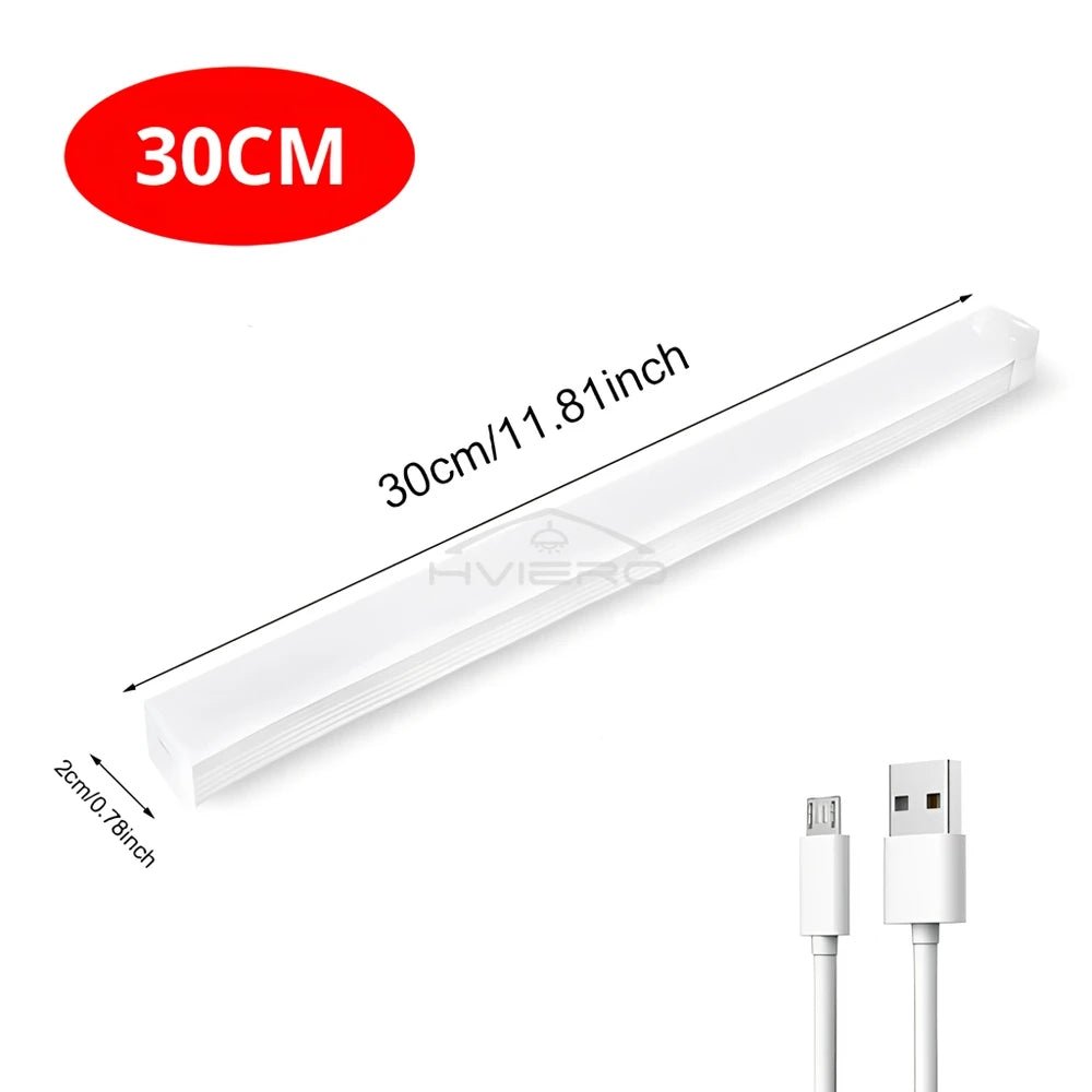 Motion Sensor Night Lights Wireless LED Lamp USB Rechargeable Magnetic For Wardrobe Room Closet Kitchen Aisle Tube Detector Bulb - Figgostyle
