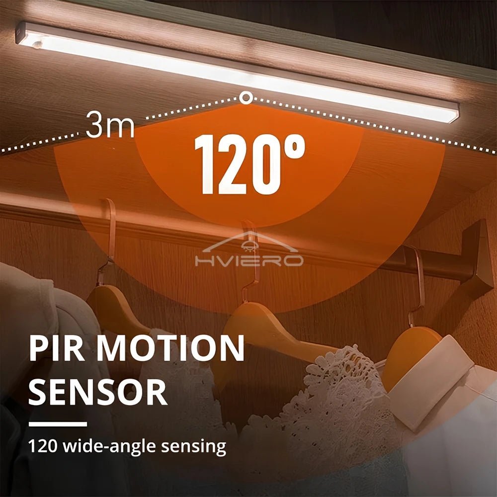 Motion Sensor Night Lights Wireless LED Lamp USB Rechargeable Magnetic For Wardrobe Room Closet Kitchen Aisle Tube Detector Bulb - Figgostyle