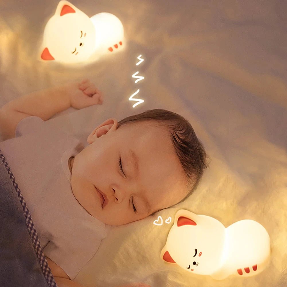 Night Light Cute Cat Lamp For Birthday Gift Kawaii Kitten Decor - Figgostyle