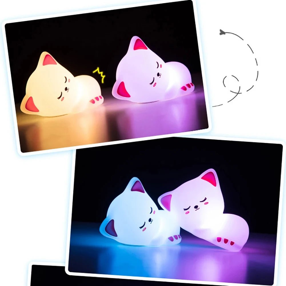 Night Light Cute Cat Lamp For Birthday Gift Kawaii Kitten Decor - Figgostyle