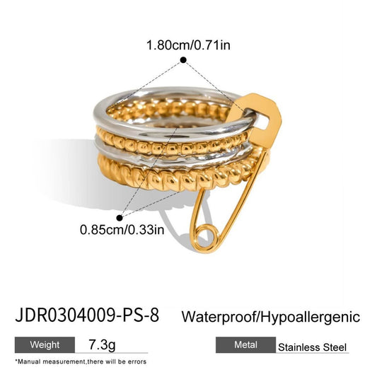 Paperclips stacked with rings - Figgostyle