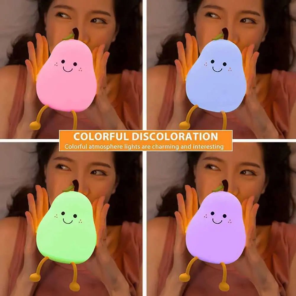 Pear Shaped Cute Silicone Nightlight - Figgostyle
