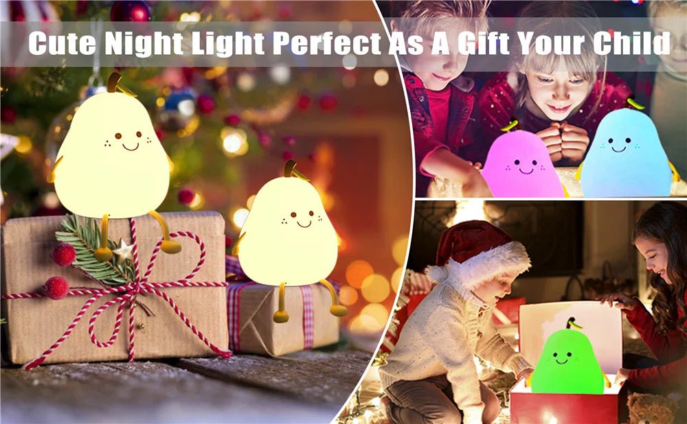 Pear Shaped Cute Silicone Nightlight - Figgostyle