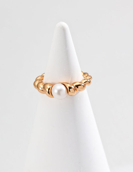 S925 Sterling Silver Simple Natural Pearl Ring - Figgostyle