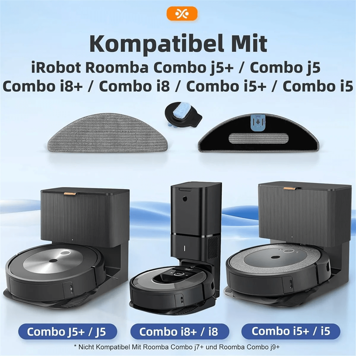 Sales For IRobot Roomba Combo I8+ / I8 / Combo J5 / Combo J5+ / Combo I5 / Combo I5+ Autom Suction Mop Robot Washable Mop - Figgostyle