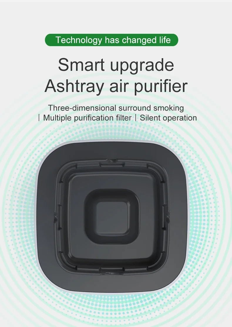 Smart Cigarette Ashtray Air Purifier, Anion Purification, Practical Automatic Purifier, Portable Gadgets for Car - Figgostyle