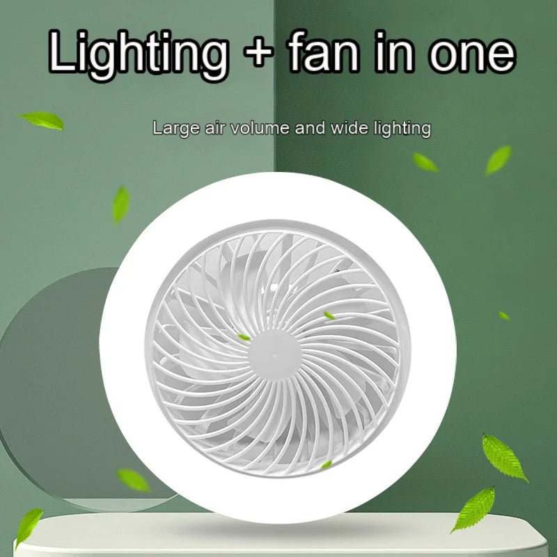 Smart Remote Control Ceiling Fan with LED Lighting Ceiling Fan with Lights Remote Control E27 Converter Base for Living Room - Figgostyle