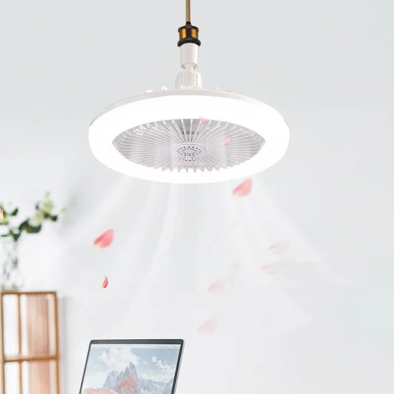 Smart Remote Control Ceiling Fan with LED Lighting Ceiling Fan with Lights Remote Control E27 Converter Base for Living Room - Figgostyle