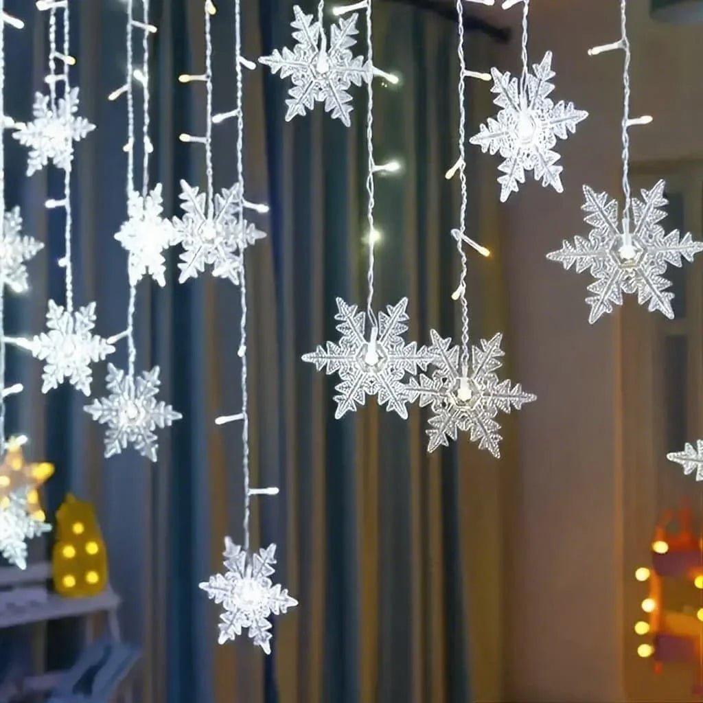 Snowflake LED Curtain Lights ❄️✨ - Figgostyle