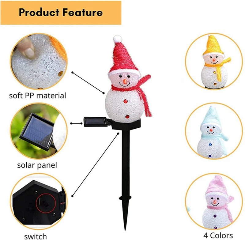 Solar Snowman Garden Light ☃️✨ - Figgostyle