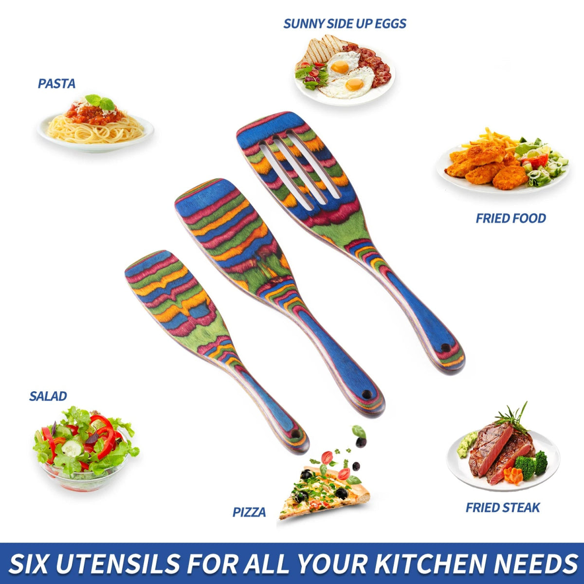 Spurtle Set, Wooden Utensils for Cooking - Figgostyle