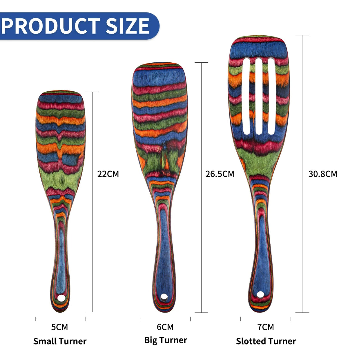 Spurtle Set, Wooden Utensils for Cooking - Figgostyle