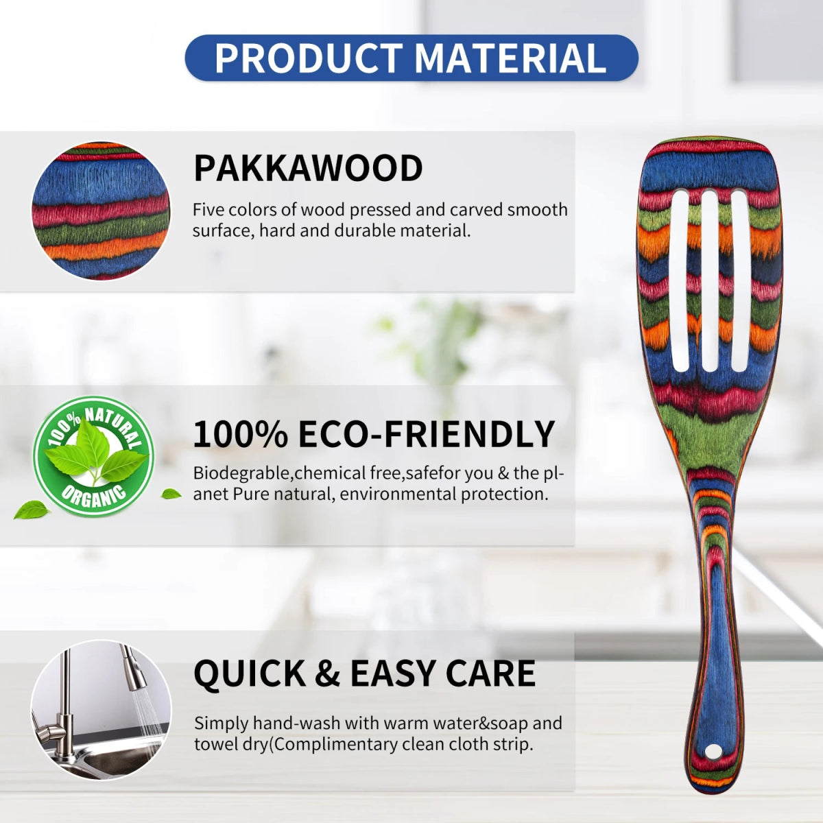 Spurtle Set, Wooden Utensils for Cooking - Figgostyle