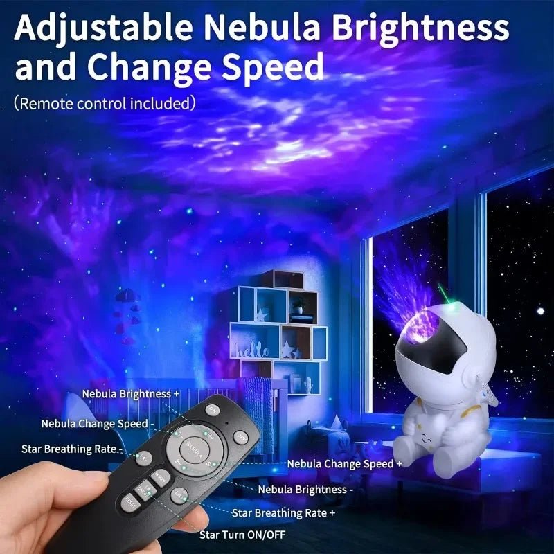 Star Projector Galaxy Night Light Astronaut Space Projector Starry Nebula Ceiling LED Lamp for Bedroom Home Decorative Kids Gift - Figgostyle