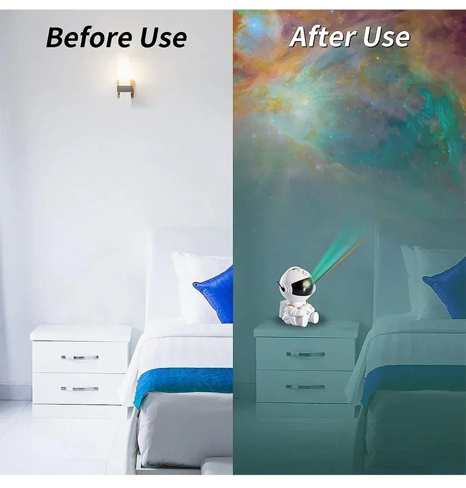 Star Projector Galaxy Night Light Astronaut Space Projector Starry Nebula Ceiling LED Lamp for Bedroom Home Decorative Kids Gift - Figgostyle