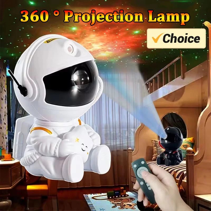 Star Projector Galaxy Night Light Astronaut Space Projector Starry Nebula Ceiling LED Lamp for Bedroom Home Decorative Kids Gift - Figgostyle