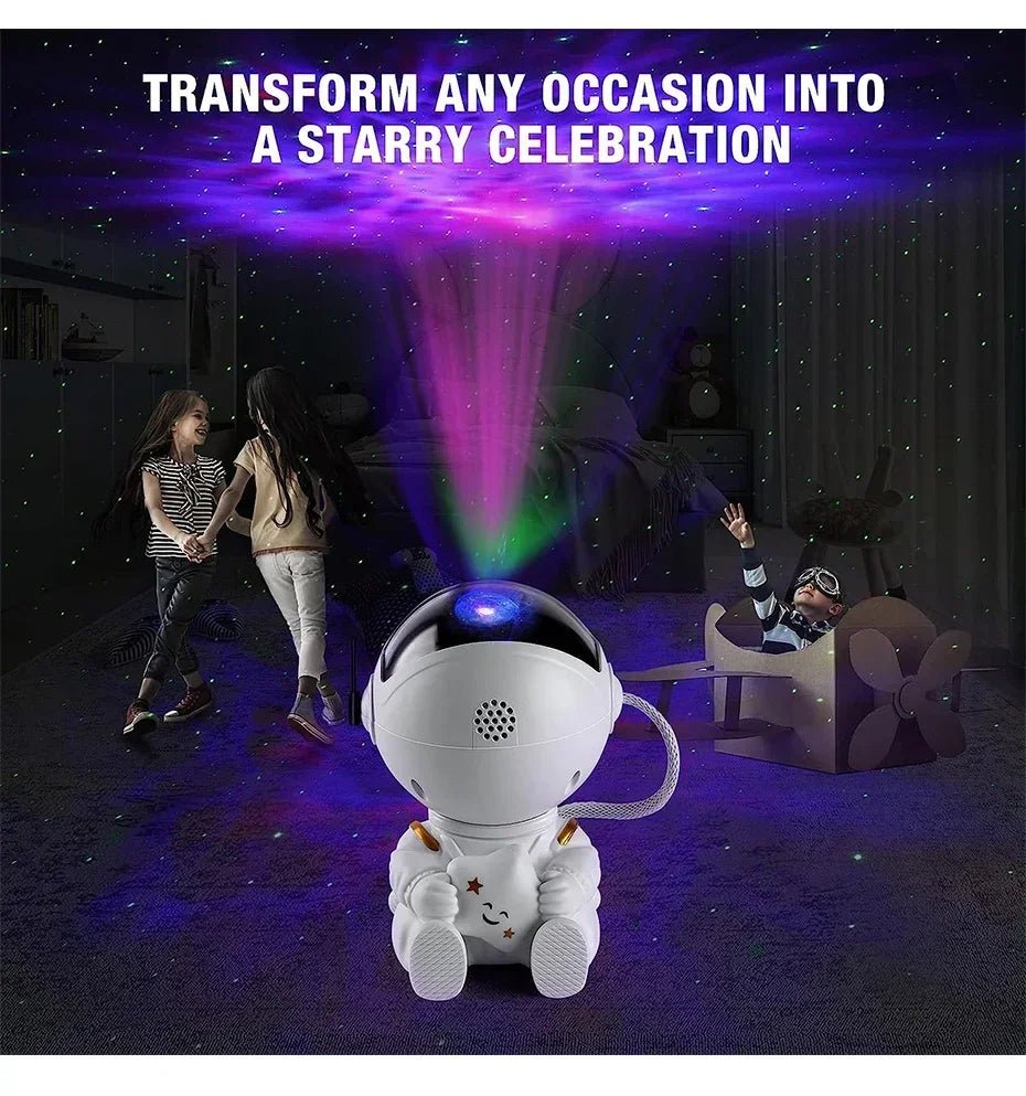 Star Projector Galaxy Night Light Astronaut Space Projector Starry Nebula Ceiling LED Lamp for Bedroom Home Decorative Kids Gift - Figgostyle